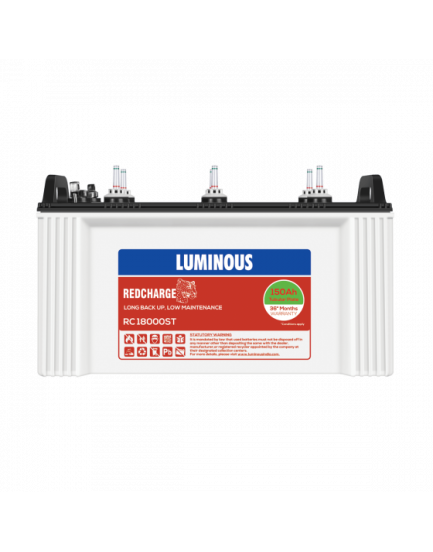 LUMINOUS RED CHARGE - RC 18000ST 150AH SHORT TUBULAR BATTERY